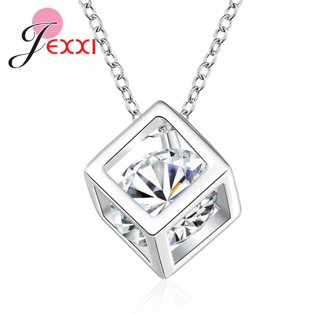 Women 925 Sterling Silver Necklaces New Square Cubic Zirconia Pendant Collar Jewelry For Women Girls Wedding Accessories
Women 925 Sterling Silver Necklaces New Square Cubic Zirconia Pendant Collar Jewelry For Women Girls Wedding Accessories