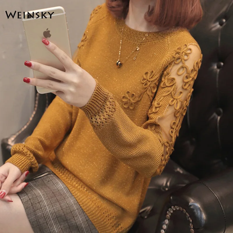 Women Knitted Jumper Sweater And Pullovers Korean Fashion Style O-Neck Sweater Winter And Autumn 2019 New Black Tops
Women Knitted Jumper Sweater And Pullovers Korean Fashion Style O-Neck Sweater Winter And Autumn 2019 New Black Tops