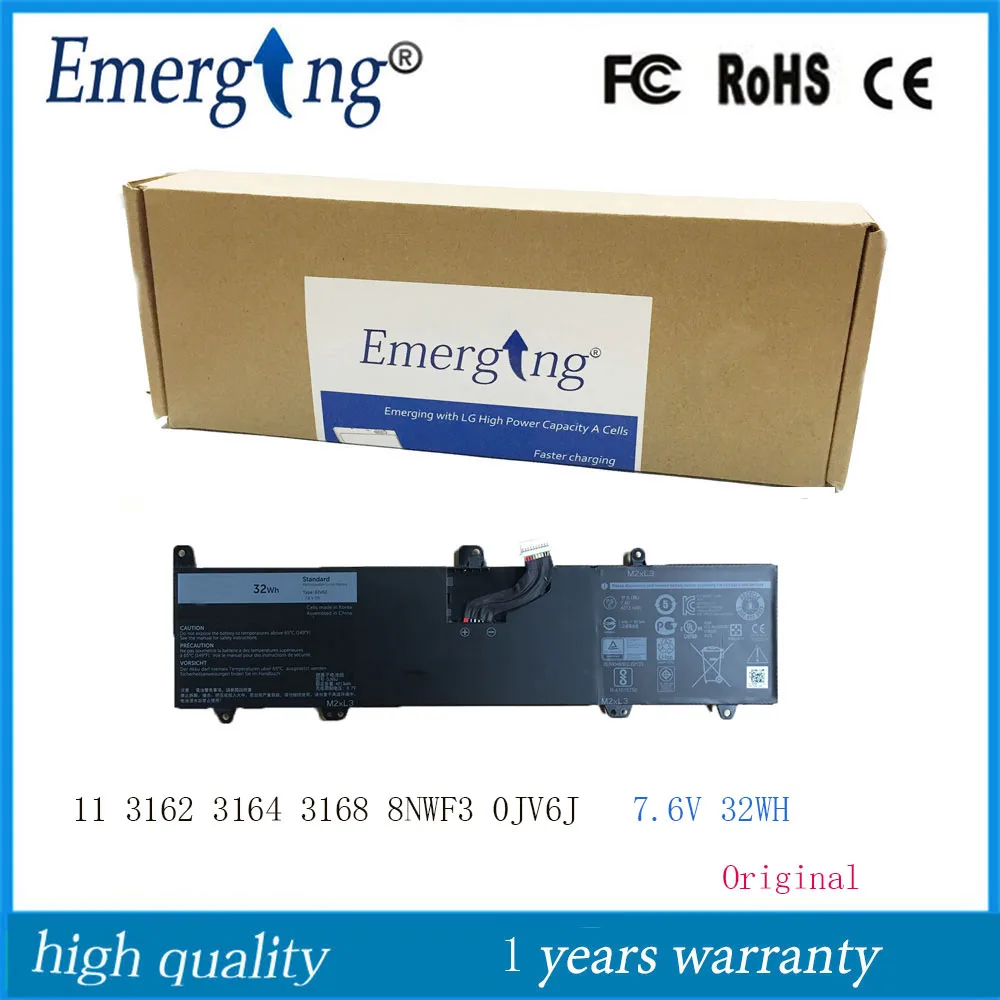 Батарея для ноутбука Dell Inspiron 11 8NWF3 7 6 В 32 Вт/ч 0JV6J 3000 3162 3164 3168|Аккумуляторы