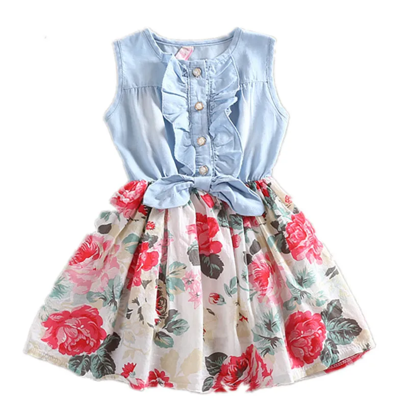 Girls Dress Summer 2015 Girl Flower Dress Baby Sleeveless Dresses Children Denim Dresses Kids Party Princess Clothes
Girls Dress Summer 2015 Girl Flower Dress Baby Sleeveless Dresses Children Denim Dresses Kids Party Princess Clothes