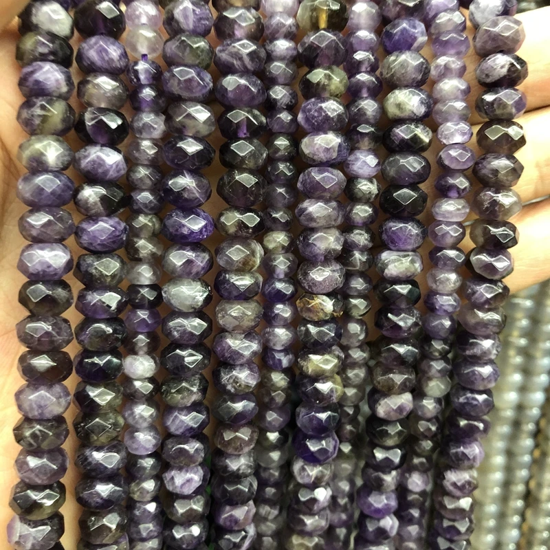 Wholesale Natural Amethys t Beads,4x6mm 5x8mm Faceted Roundel Spacer Gem Stone Loose Beads for jewelry 15.5"/string
Wholesale Natural Amethys t Beads,4x6mm 5x8mm Faceted Roundel Spacer Gem Stone Loose Beads for jewelry 15.5"/string