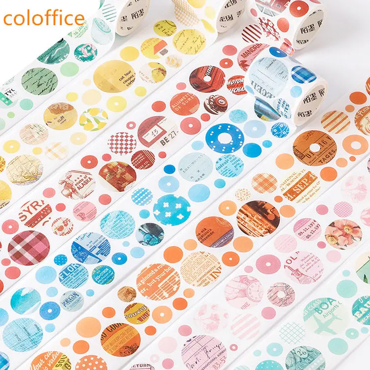 Красочная лента Coloffice Washi, круглая форма, стикер для канцелярских товаров, практичное руководство, выпуск бумаги, материал, декоративная нак...
Красочная лента Coloffice Washi, круглая форма, стикер для канцелярских товаров, практичное руководство, выпуск бумаги, материал, декоративная нак...