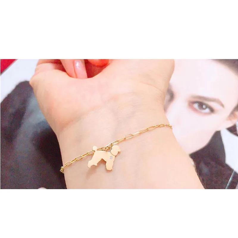 Aazuo Real Diamond 18K Yellow Gold Lovely Animal Pet Dog Pendent With Chain Bracelet gifted for Baby for Women Au750 
Aazuo Real Diamond 18K Yellow Gold Lovely Animal Pet Dog Pendent With Chain Bracelet gifted for Baby for Women Au750