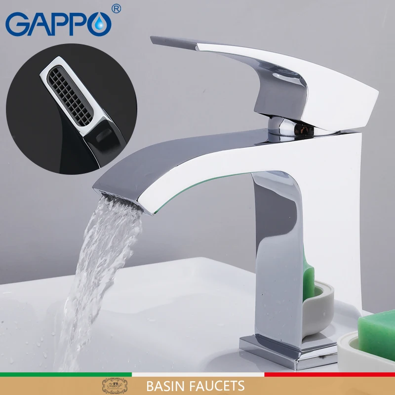 

GAPPO Basin faucets chrome PVD Mirror Plating waterfall brass basin faucet water taps griferia mixer faucet sink torneira