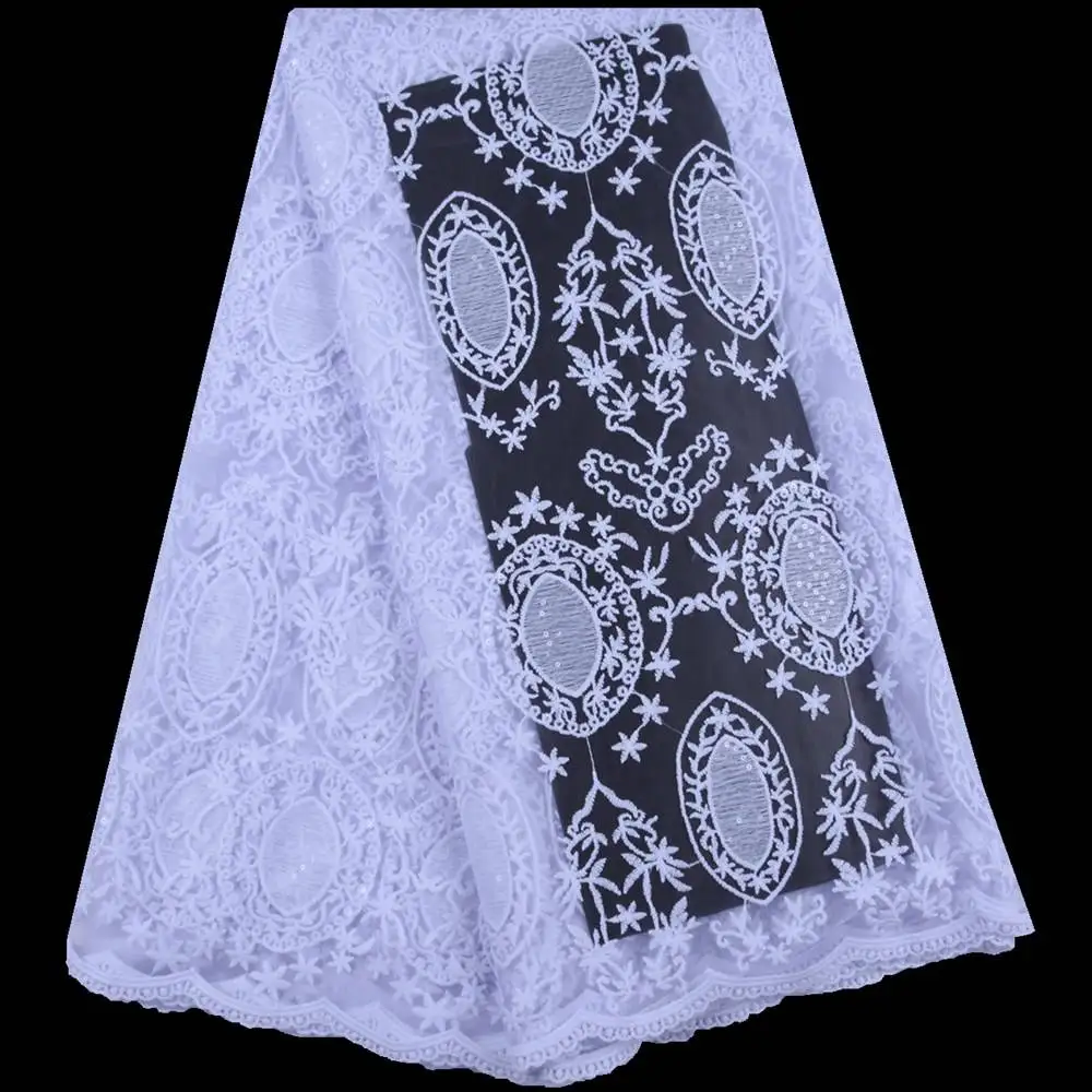 White African Lace Fabric High Quality French Tulle Lace Fabric With Sequins Nigerian Lace Fabrics For Wedding Party Dress S1636
White African Lace Fabric High Quality French Tulle Lace Fabric With Sequins Nigerian Lace Fabrics For Wedding Party Dress S1636
