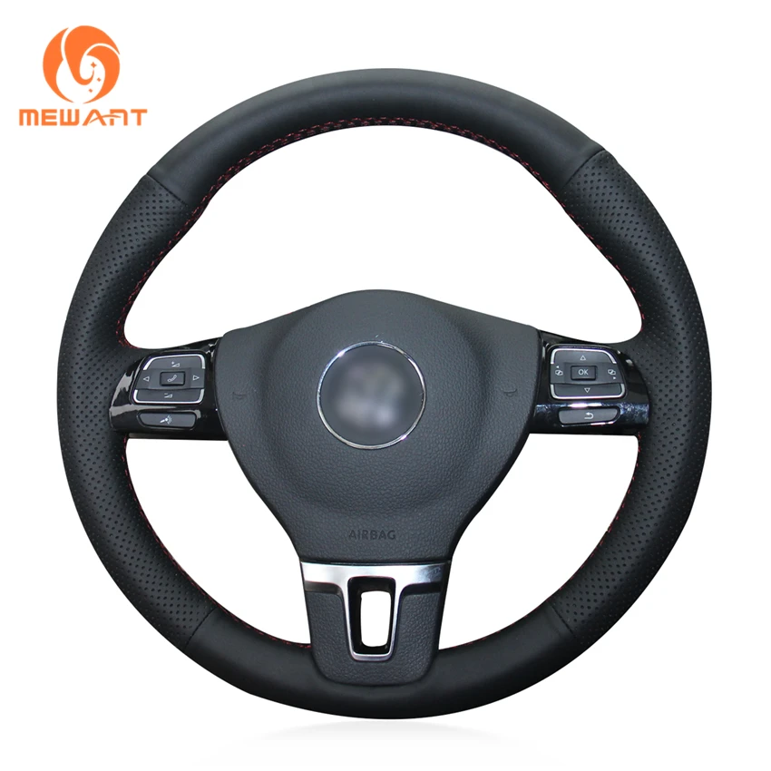 MEWANT Black Artificial Leather Car Steering Wheel Cover for Volkswagen VW Tiguan Golf Plus Passat CC Jetta Sharan EOS Caddy
MEWANT Black Artificial Leather Car Steering Wheel Cover for Volkswagen VW Tiguan Golf Plus Passat CC Jetta Sharan EOS Caddy