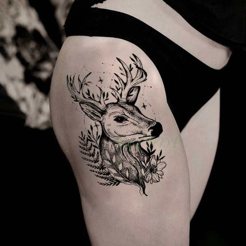 Waterproof Temporary Tattoo Sticker deer animal flower fake tatto flash tatoo big tattoos arm foot back for girl women men kid
Waterproof Temporary Tattoo Sticker deer animal flower fake tatto flash tatoo big tattoos arm foot back for girl women men kid