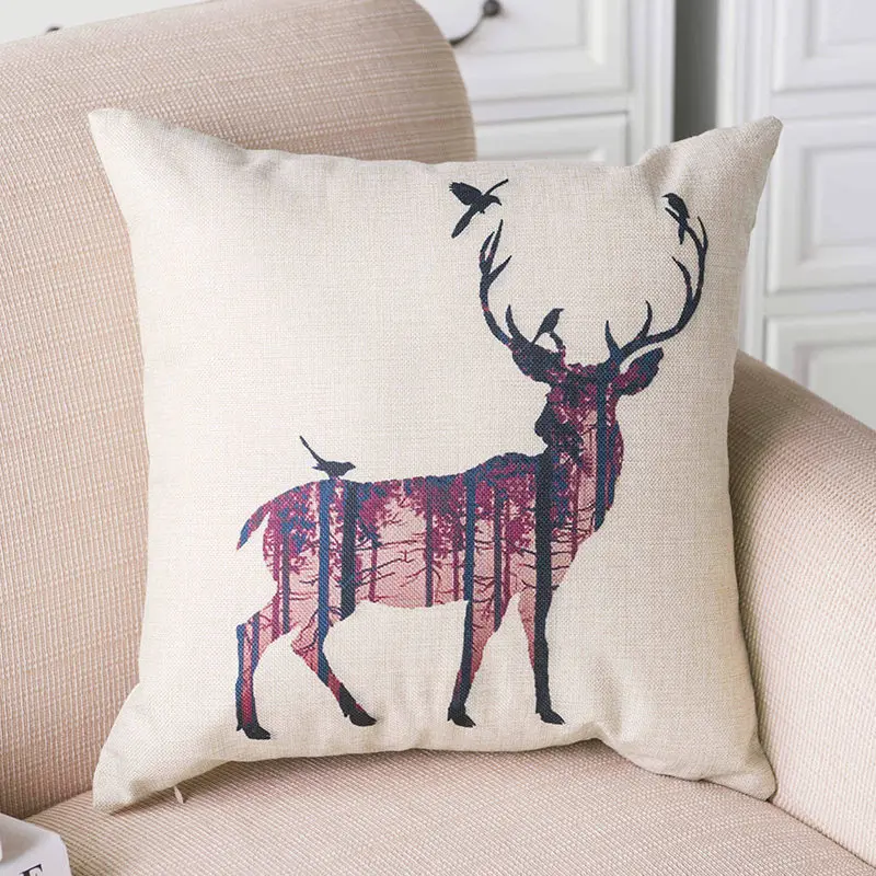 Hot sell Elk pattern Linen pillowcase 45x45cm Cushion Cover Pillow Cases Home Decorative pillowcase 340-0042
Hot sell Elk pattern Linen pillowcase 45x45cm Cushion Cover Pillow Cases Home Decorative pillowcase 340-0042