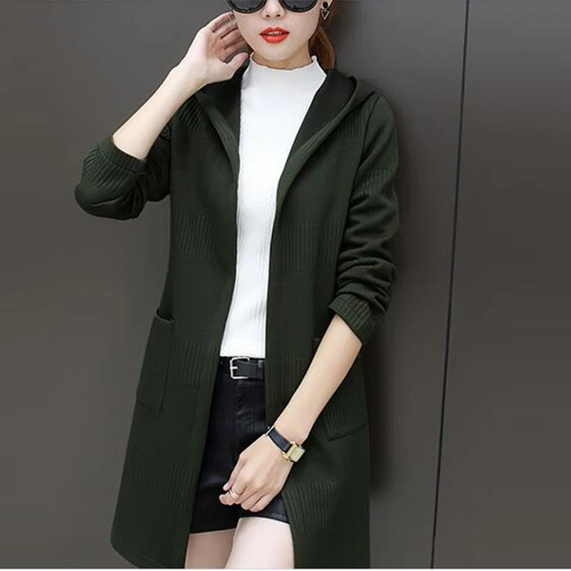 Spring Autumn Sweater For Women Coat New 2018 Female Cardigan Leisure Knitting Outerwear Hooded Lady's Sweater Tops A0293
Spring Autumn Sweater For Women Coat New 2018 Female Cardigan Leisure Knitting Outerwear Hooded Lady's Sweater Tops A0293