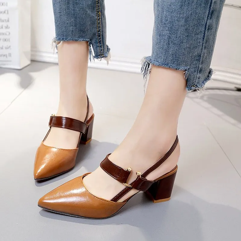 2019 spring hollow coarse sandals high-heeled shallow mouth pointed pumps shoes women Female sexy high heels large size 35~40
2019 spring hollow coarse sandals high-heeled shallow mouth pointed pumps shoes women Female sexy high heels large size 35~40