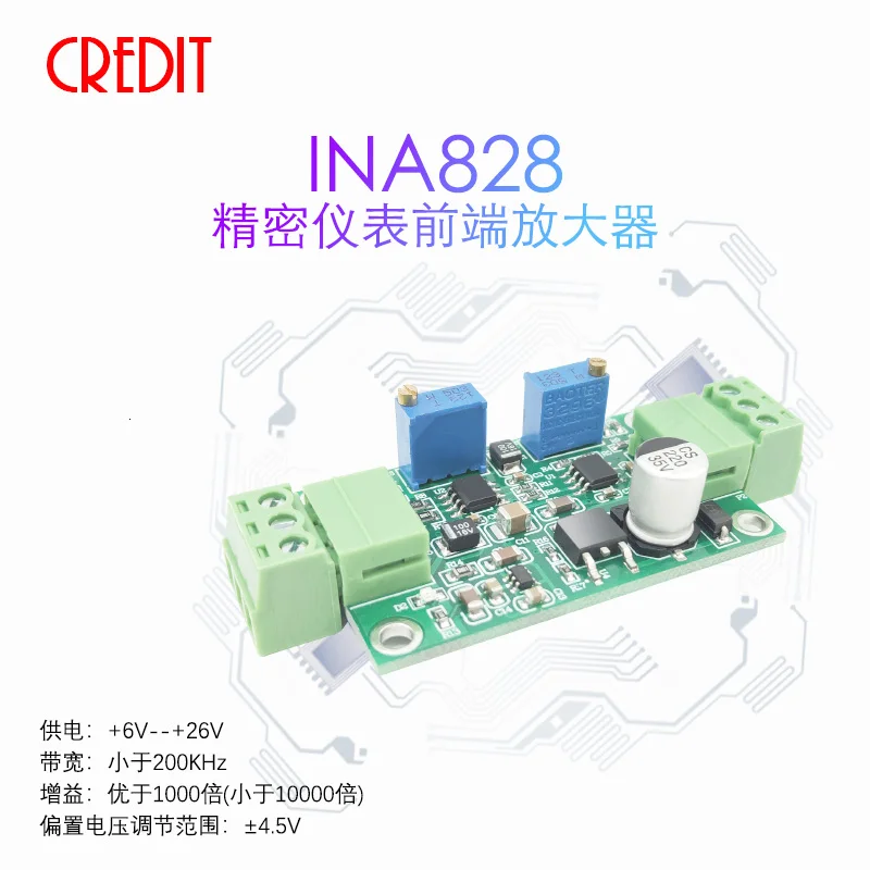 INA828 Amplifier Module Instrumentation Amplifier Precision Microvolt/Millivolt Amplifier High Gain Amplifier
INA828 Amplifier Module Instrumentation Amplifier Precision Microvolt/Millivolt Amplifier High Gain Amplifier