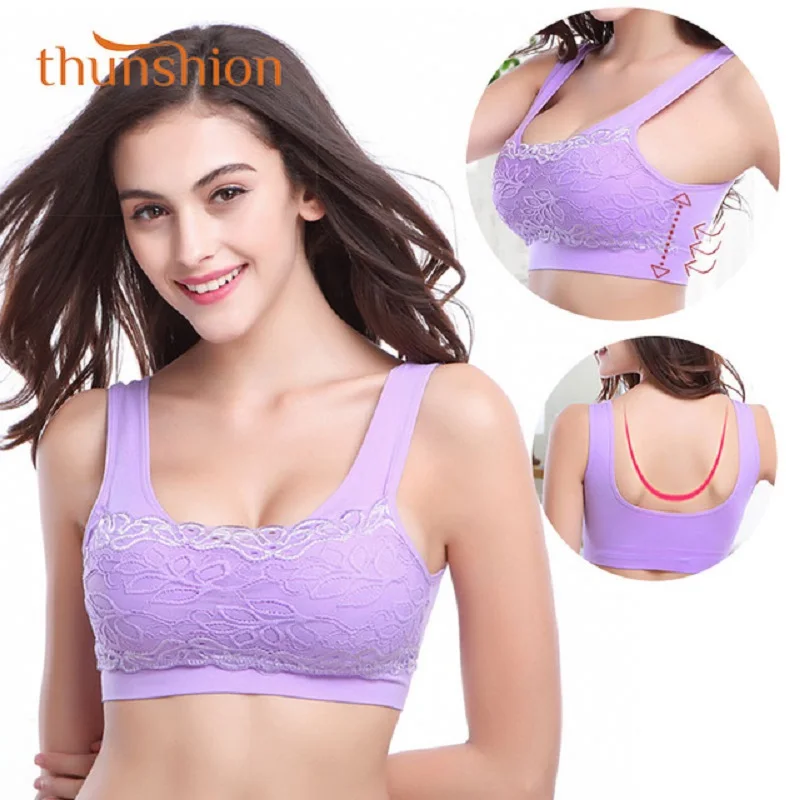 Thunshion Womens Lace Sports Bra Breathable Widened Shoulder Straps Impact Sport Bra for Running Yoga Gym With U design
Thunshion Womens Lace Sports Bra Breathable Widened Shoulder Straps Impact Sport Bra for Running Yoga Gym With U design