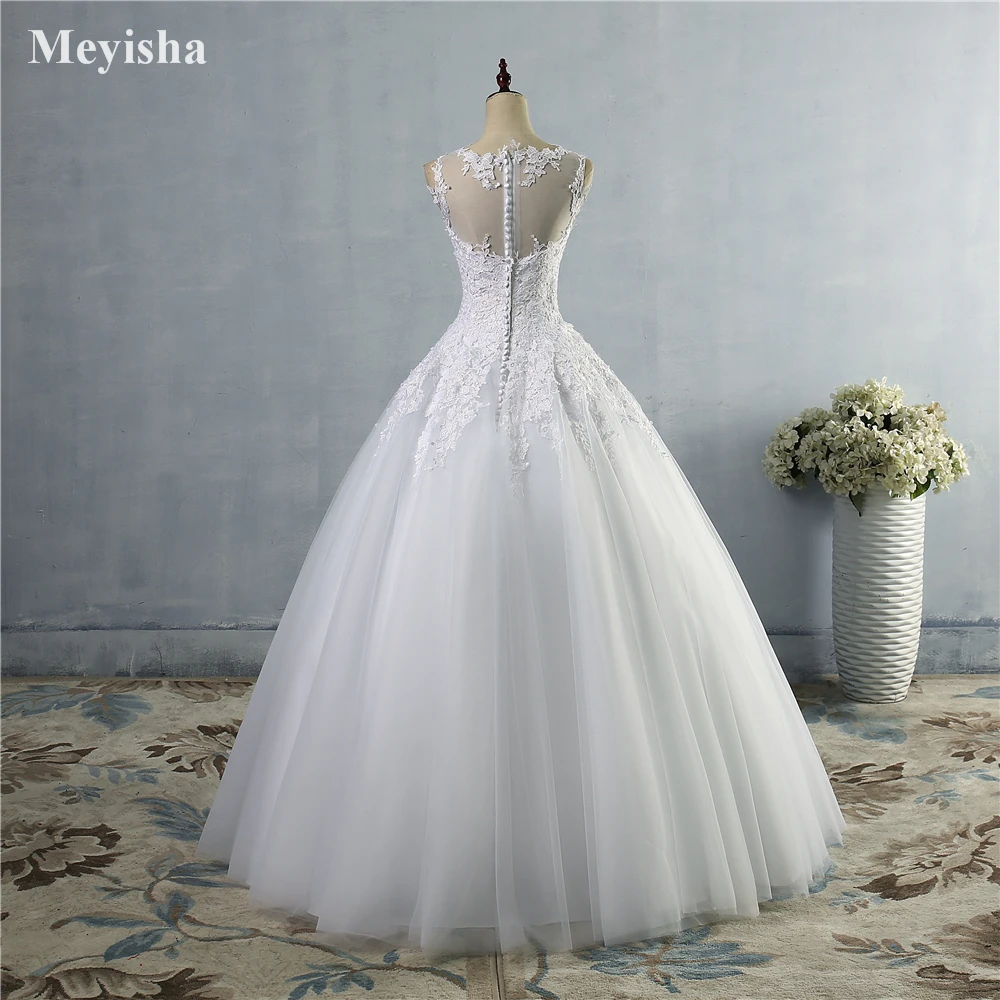 ZJ9036 2019 2020 Кружева Белый Кот строки свадебные платья для невесты платье Винтаж