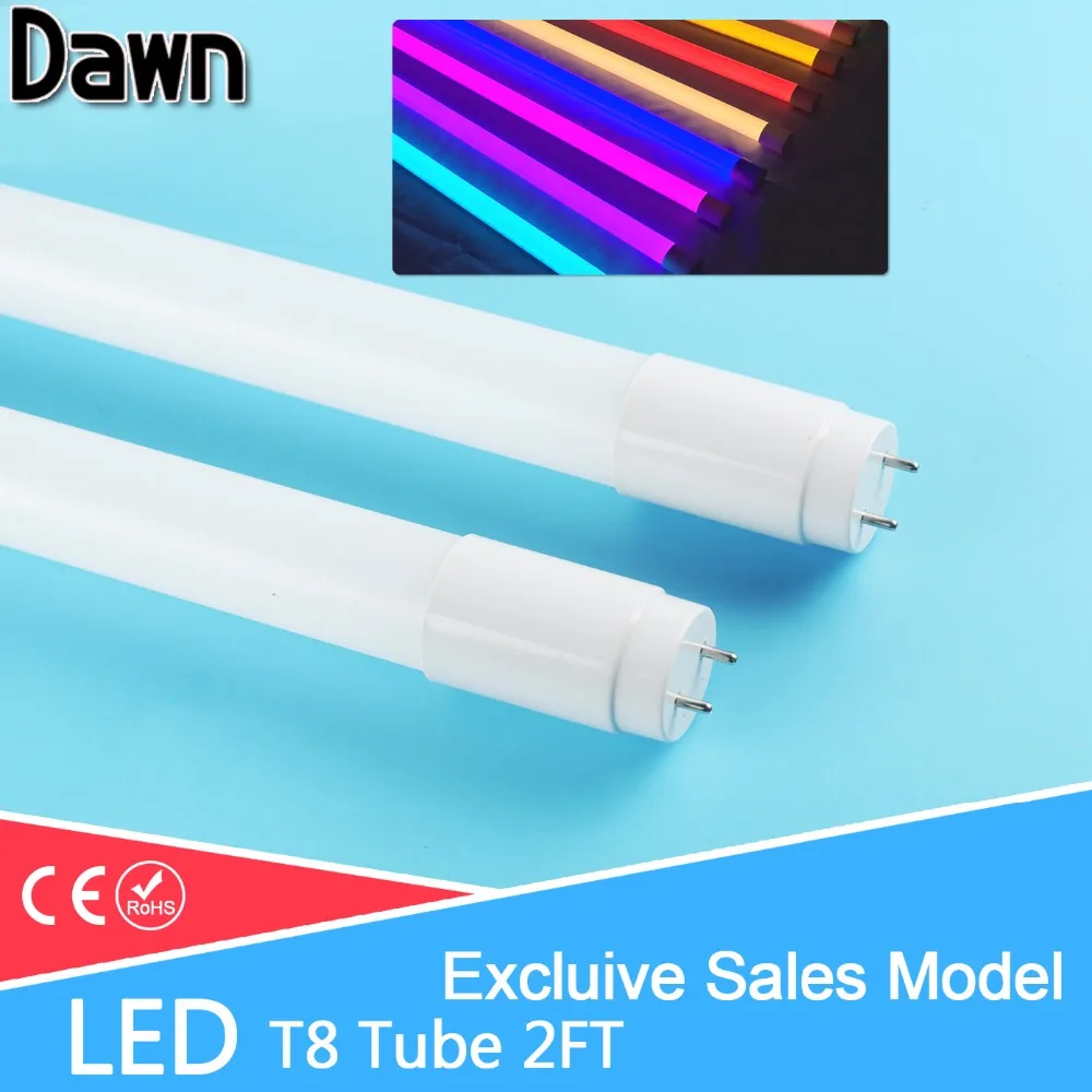 

NEW LED T8 Tube milky cover 10W 600MM 220V 240V 2ft Warm Cold White SMD2835 led fluorescent T8 LED tube lamp neon