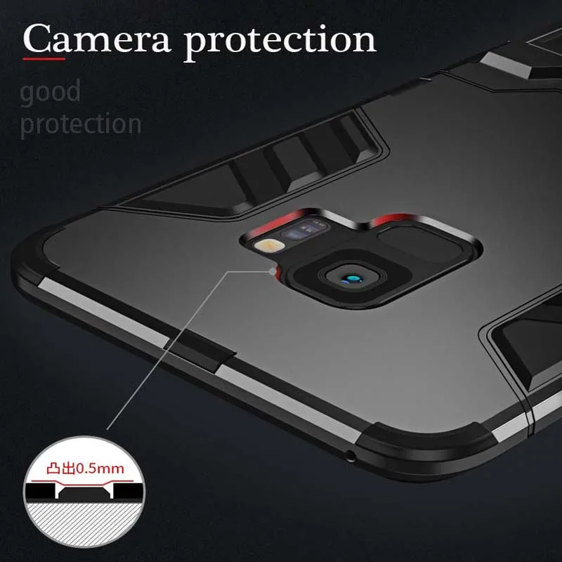 Shockproof Armor Phone Case for Samsung S9 Plus S8 Plus S6 S7 edge Note8 Note9 A3 A5 A7 A8 J3 J5 J7 Hybrid PC+Silicon Stand Case
Shockproof Armor Phone Case for Samsung S9 Plus S8 Plus S6 S7 edge Note8 Note9 A3 A5 A7 A8 J3 J5 J7 Hybrid PC+Silicon Stand Case