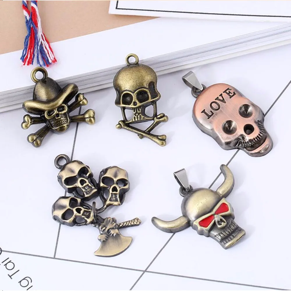 10pcs Mixed Charm Skull Connectors Fit Bracelet Necklace Handmade DIY Jewelry Components
10pcs Mixed Charm Skull Connectors Fit Bracelet Necklace Handmade DIY Jewelry Components