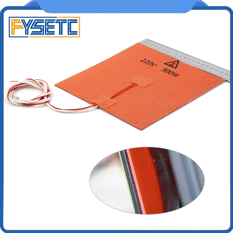 1PC Silicone Heater 200X200mm 220V 500W With Thermistor & 3M Adhesive For Cube Prusa i3 3D Printer Heater Heatbed
1PC Silicone Heater 200X200mm 220V 500W With Thermistor & 3M Adhesive For Cube Prusa i3 3D Printer Heater Heatbed