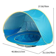 UPF 50+ Baby beach tent Waterproof Sun Shelter UV-protecting Sunshelter with Pool Kid Outdoor Camping Sunshade Beach sunshelter