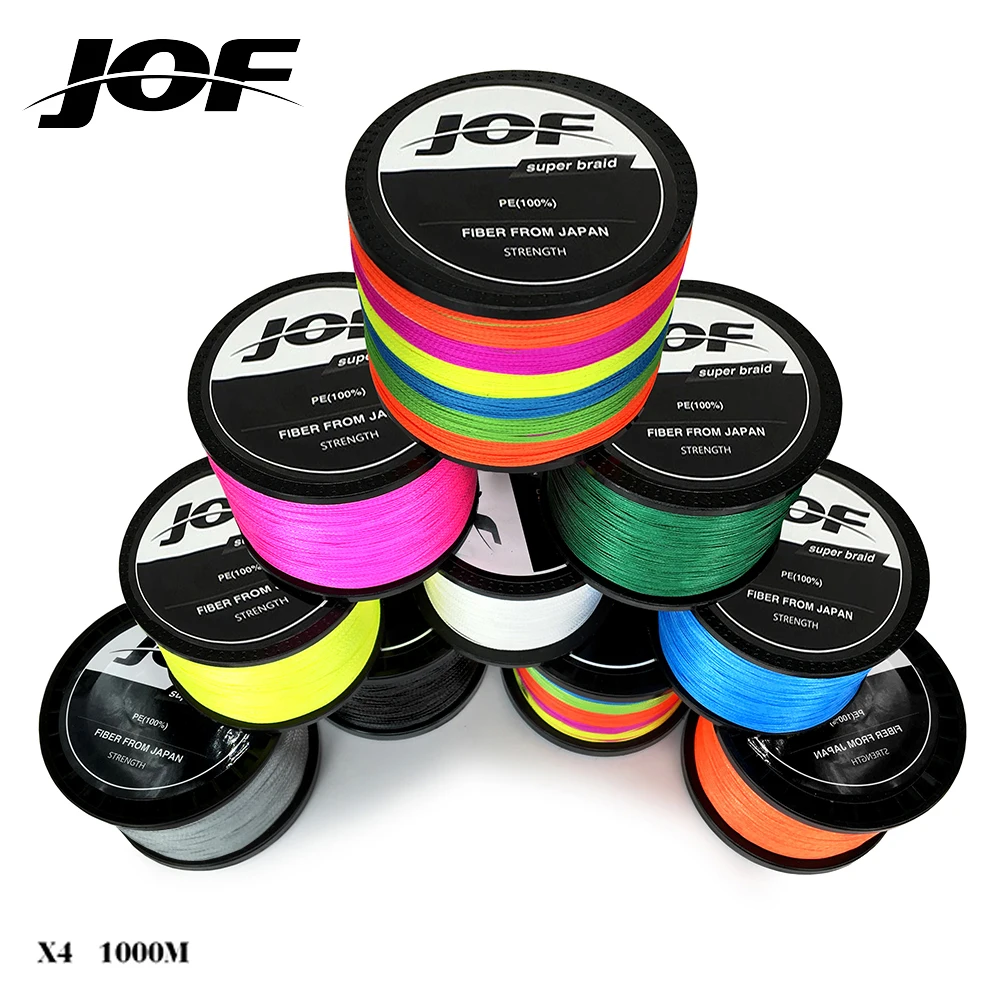 JOF 1000m 18LB - 80LB PE Multifilament 4 Strands Braid Line Ocean Fishing Super Strong Carp Colorful Braided Fishing Line
JOF 1000m 18LB - 80LB PE Multifilament 4 Strands Braid Line Ocean Fishing Super Strong Carp Colorful Braided Fishing Line