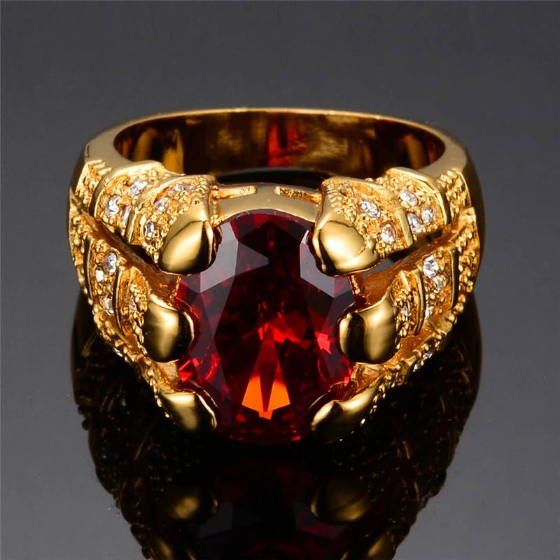 JUNXIN Big Oval Red Stone Crystal Zircon Vintage Wedding Rings For Men/Women 10KT Yellow Gold Color Ring Red Jewelry
JUNXIN Big Oval Red Stone Crystal Zircon Vintage Wedding Rings For Men/Women 10KT Yellow Gold Color Ring Red Jewelry