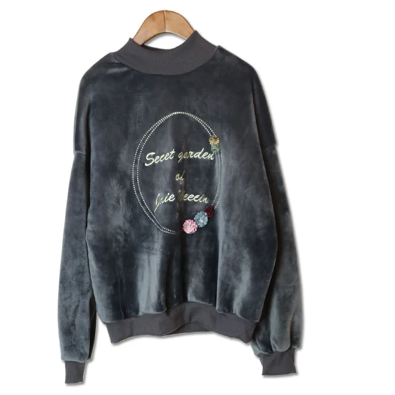 Fashion High Collar Pullovers Crop Tops Ladies Korean Style Velvet Sweatshirt Women's Long Sleeve Casual winter warm Shirts
Fashion High Collar Pullovers Crop Tops Ladies Korean Style Velvet Sweatshirt Women's Long Sleeve Casual winter warm Shirts