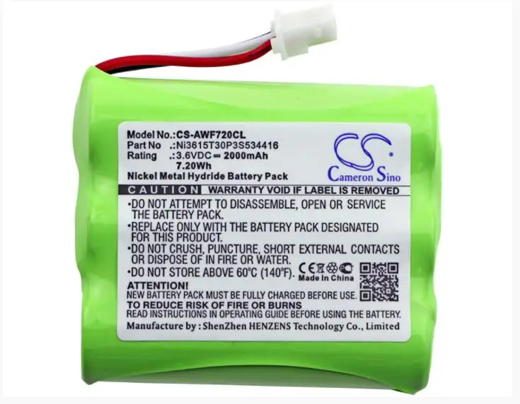 Cameron Sino 2000mAh battery for AT&T WF720 Ni3615T30P3S534416 Cordless Phone Battery
Cameron Sino 2000mAh battery for AT&T WF720 Ni3615T30P3S534416 Cordless Phone Battery