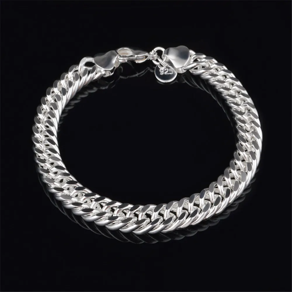 ECODAY браслеты посеребренные и 10 мм Широкие цепи браслет для мужчин|bracelet bezel|bracelet