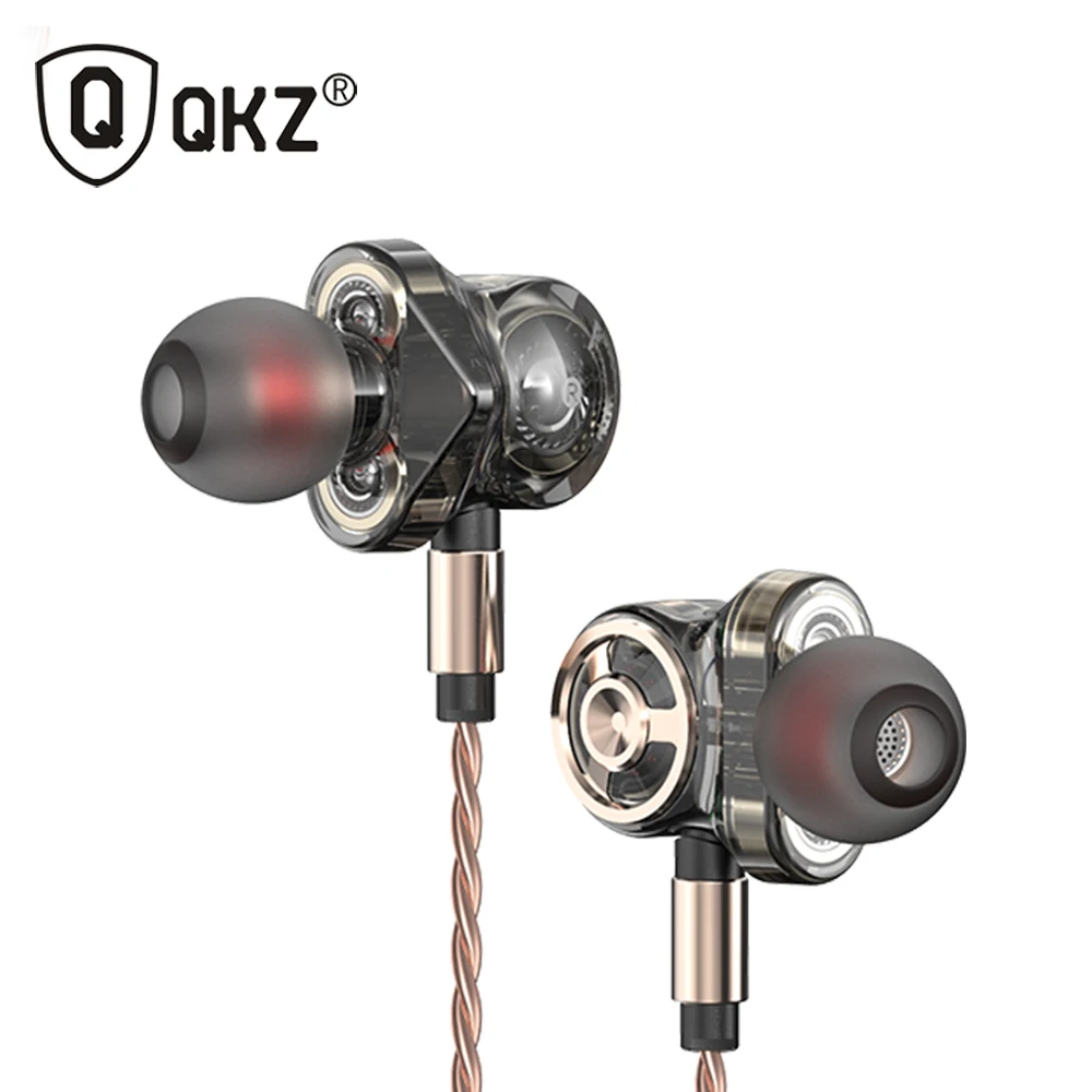 Оригинальные наушники QKZ CK10 с микрофоном Hi Fi сабвуфером вкладыши 6 динамических