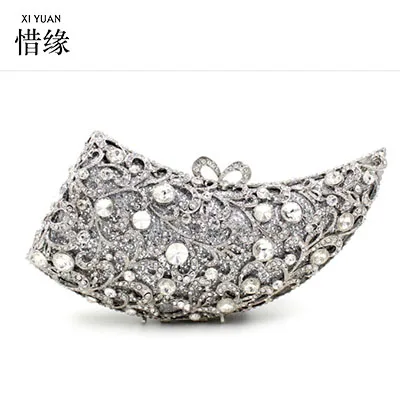 XIYUAN BRAND 2017 LUXURY Metal Flower Crystal Evening Bag Clutch Bags Clutches Wedding Purse Rhinestones Wedding Handbags Silver
XIYUAN BRAND 2017 LUXURY Metal Flower Crystal Evening Bag Clutch Bags Clutches Wedding Purse Rhinestones Wedding Handbags Silver