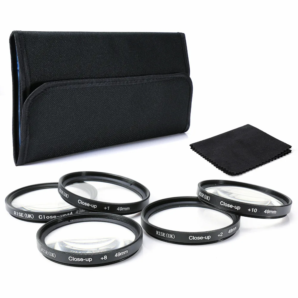RISE(UK) 49MM Close Up +1+2+4+8+10 Macro Lens set for Canon SONY NIKON all Camera + Cleaning cloth
RISE(UK) 49MM Close Up +1+2+4+8+10 Macro Lens set for Canon SONY NIKON all Camera + Cleaning cloth