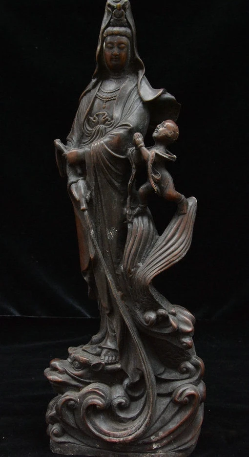 16" China Bronze Dragon Fish Kwan-yin Guan Yin Boddhisattva Supreme Bodhi Statue
16" China Bronze Dragon Fish Kwan-yin Guan Yin Boddhisattva Supreme Bodhi Statue