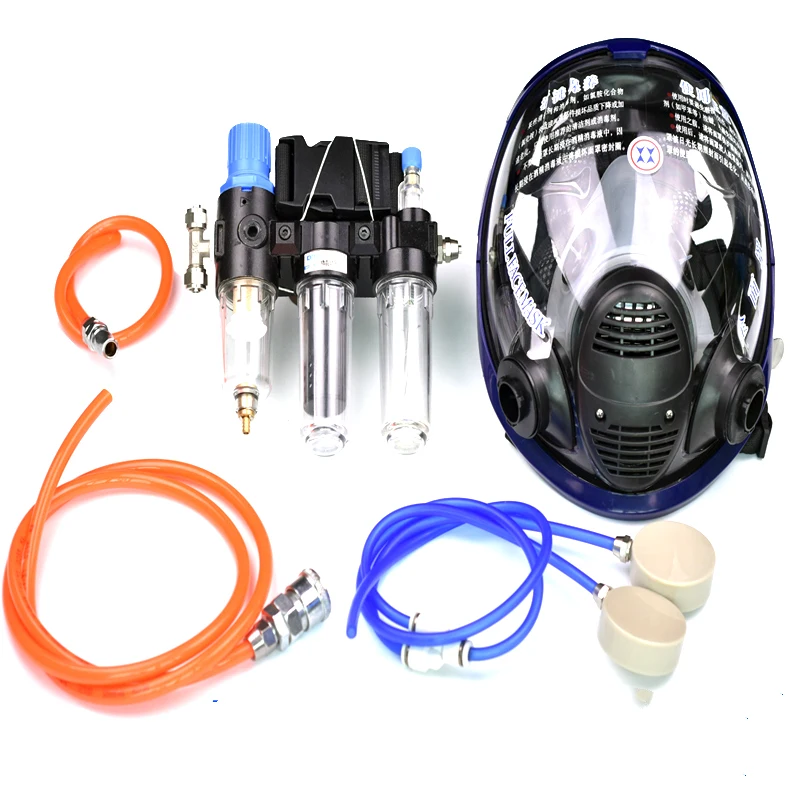 Function Air Respirator Air Circulator Mask Chemical Respirators For Painting Gas Mask Match Air Compressor Full Face Mask 
Function Air Respirator Air Circulator Mask Chemical Respirators For Painting Gas Mask Match Air Compressor Full Face Mask