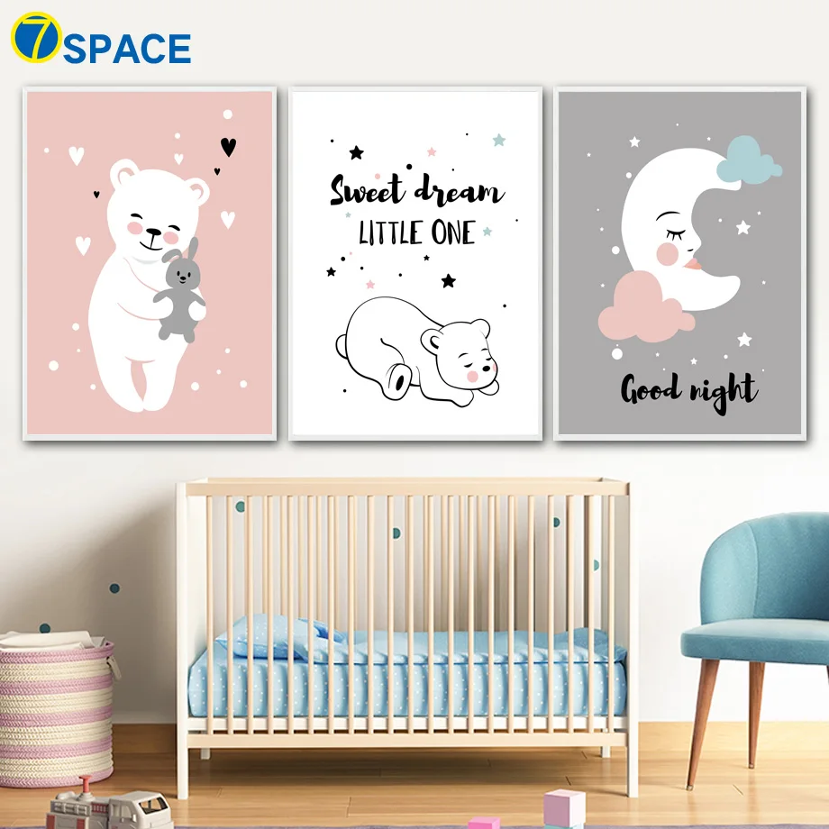 Cartoon Bear Rabbit Moon Nordic Posters And Prints Canvas Painting Wall Art Print Animal Wall Pictures Baby Kids Room Home Decor
Cartoon Bear Rabbit Moon Nordic Posters And Prints Canvas Painting Wall Art Print Animal Wall Pictures Baby Kids Room Home Decor