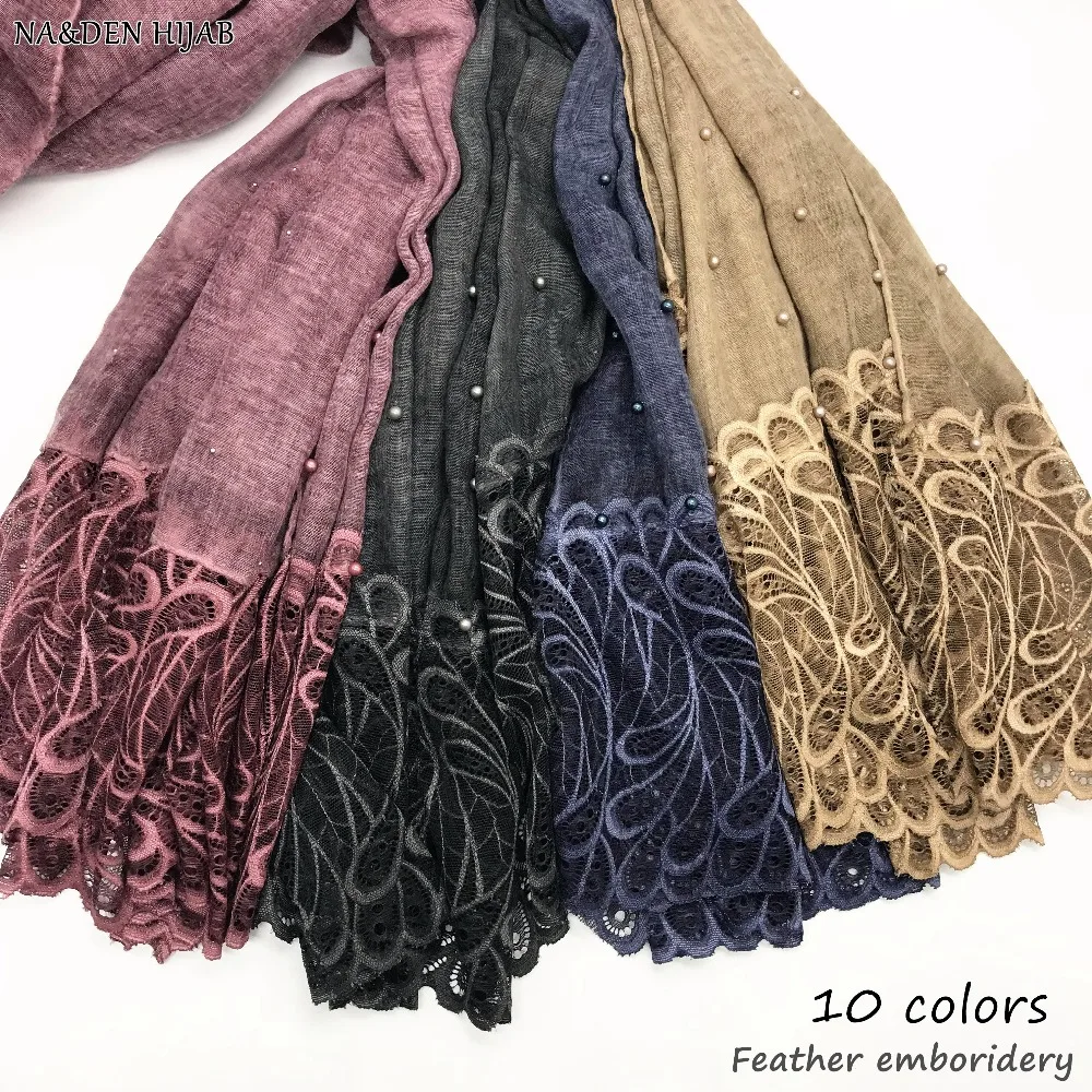NEW paisley Embroidery edges hijab scarf pearl soft women pashmina muslim echarpe wraps muffler islamic hijabs 10pcs/lot
NEW paisley Embroidery edges hijab scarf pearl soft women pashmina muslim echarpe wraps muffler islamic hijabs 10pcs/lot