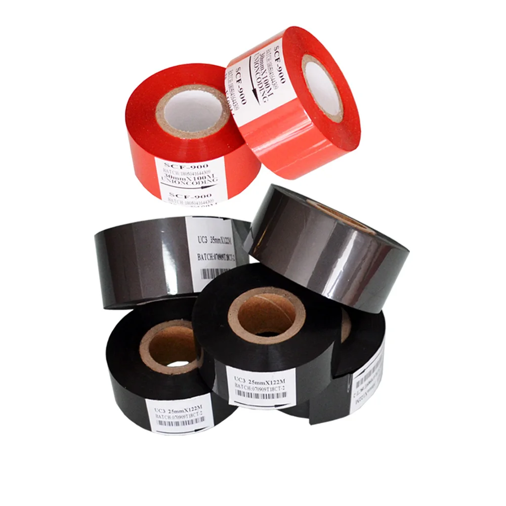 Black Width 35mm length 120M lot and batch printing foil for packing plastic bags
Black Width 35mm length 120M lot and batch printing foil for packing plastic bags