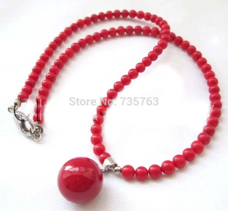Free Shipping natural 6mm red coral rounds beads necklace 14mm sea shell pearl pendant AAA
Free Shipping natural 6mm red coral rounds beads necklace 14mm sea shell pearl pendant AAA
