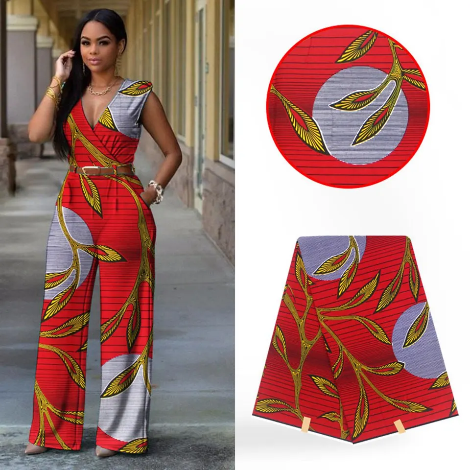 

New Red Kitenge Dresses Designs Real Wax,Ankara African Kente Wax Print Fabric 6 Yards Y-93