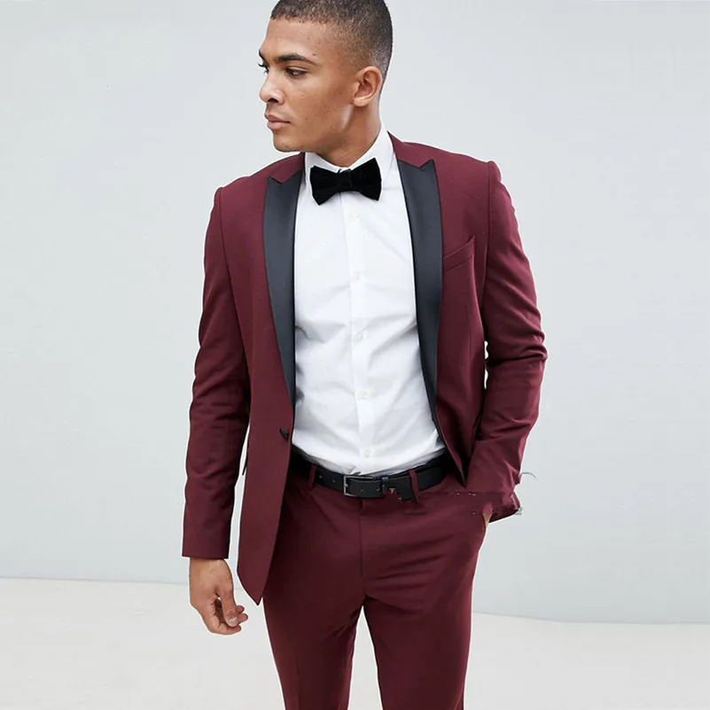 Slim Fit Burgundy Men Suits Shawl Lapel Wedding Groom Suits For man Custom made Prom Suits Wedding Tuxedos (jacket+pant)
Slim Fit Burgundy Men Suits Shawl Lapel Wedding Groom Suits For man Custom made Prom Suits Wedding Tuxedos (jacket+pant)