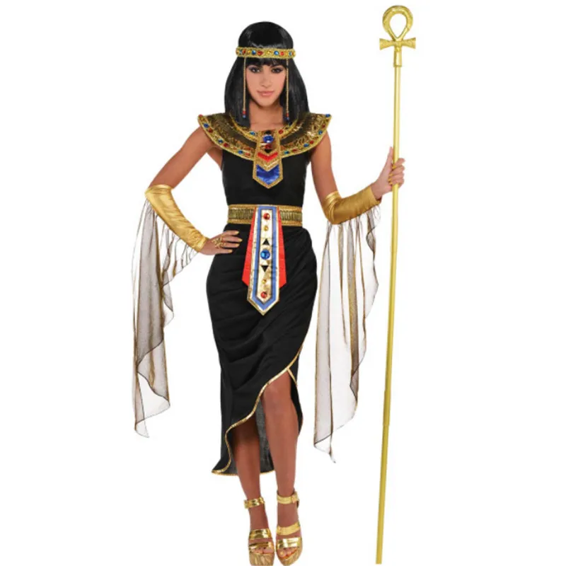 Высокого качества пикантные черные Cleopatral платье для костюмированной вечеринки
