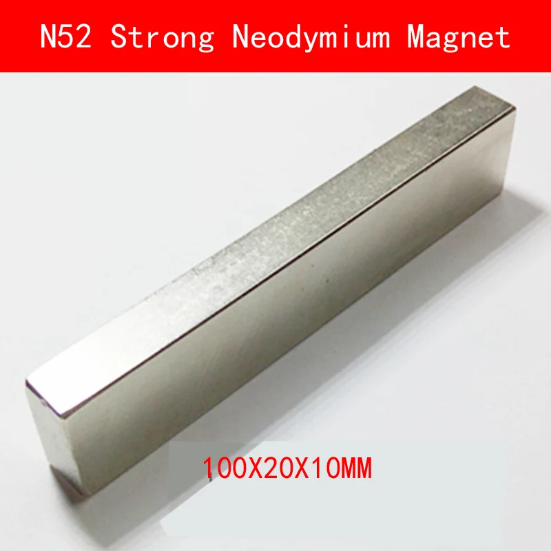 100*20*10 мм N52 супер сильные магниты l100x20x10 неодимовый редкоземельный бар магнит|super