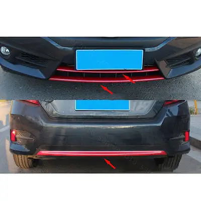 3PCS CARBON FIBER RED FIT FOR HONDA CIVIC 2016 2017 FRONT & REAR BUMPER GRILL COVER
3PCS CARBON FIBER RED FIT FOR HONDA CIVIC 2016 2017 FRONT & REAR BUMPER GRILL COVER