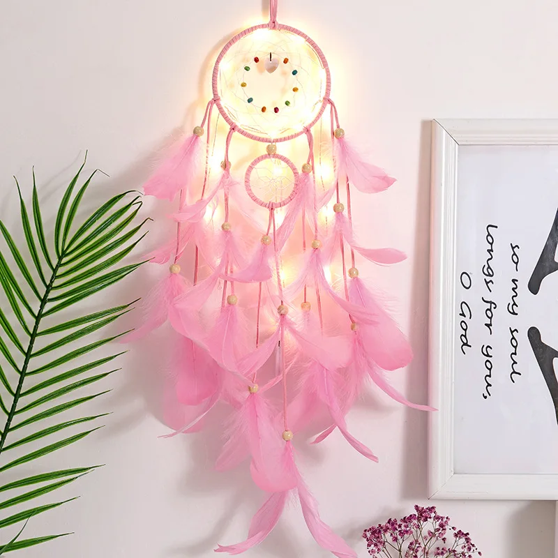 Indian dream catcher pendant home decoration whit lamp three-ring large dream catcher feather handcrafted pendant
Indian dream catcher pendant home decoration whit lamp three-ring large dream catcher feather handcrafted pendant