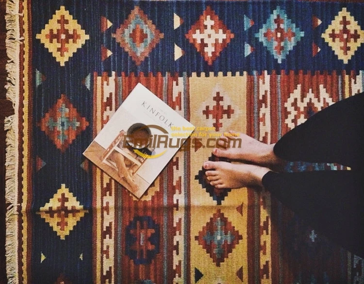 Alfombra Kilim Handmade French Chic Geometric Carpet Bedroom Natural Sheep Wool
Alfombra Kilim Handmade French Chic Geometric Carpet Bedroom Natural Sheep Wool