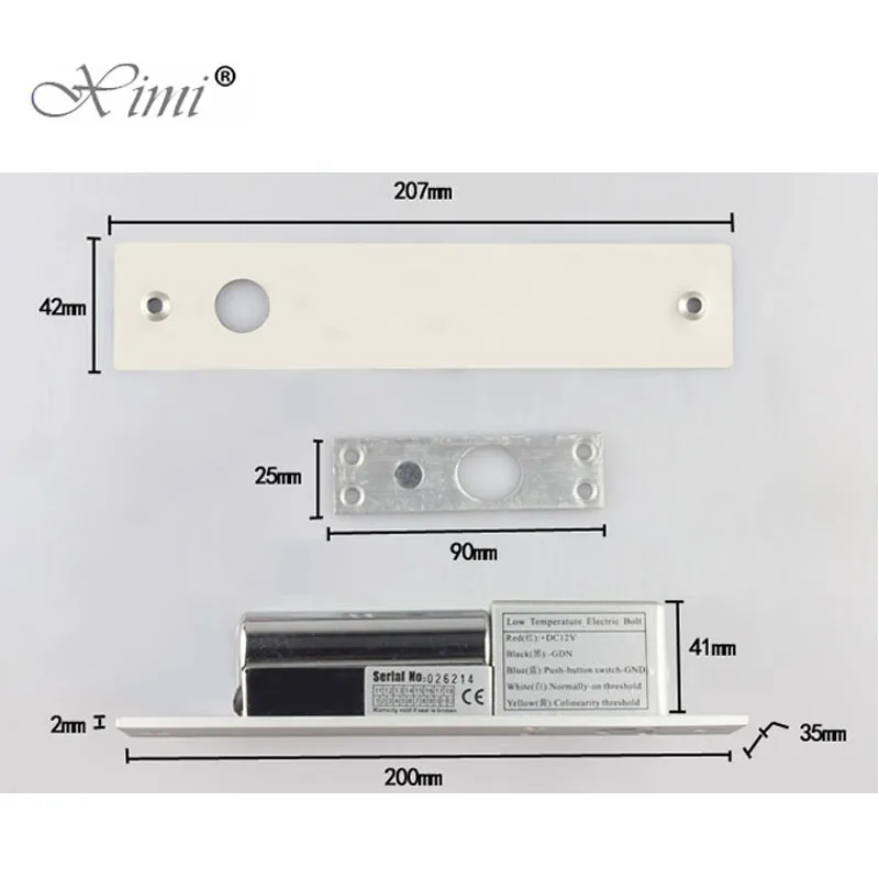 Low Temperature Electric Lock Access Control Bolt Lock With Time Delay 2 Lines NC Fail Safe Type Electronic Lock DC 12V
Low Temperature Electric Lock Access Control Bolt Lock With Time Delay 2 Lines NC Fail Safe Type Electronic Lock DC 12V