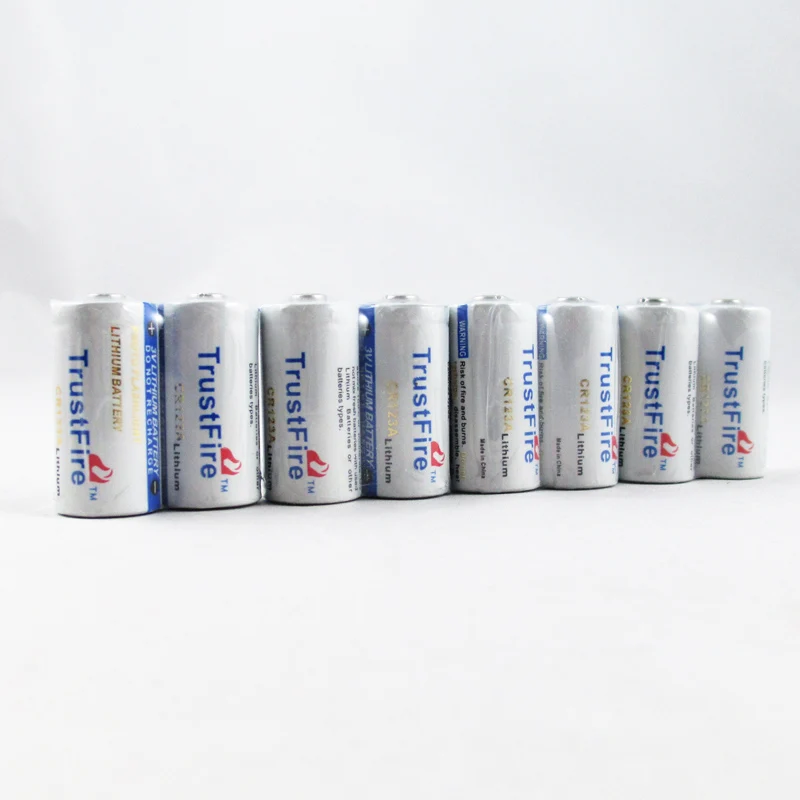 

20pcs/lot TrustFire 1400mAh CR123A 3V Lithium CR 123A Disposable Battery Fit for Flashlight Baby Toy Camera Batteries