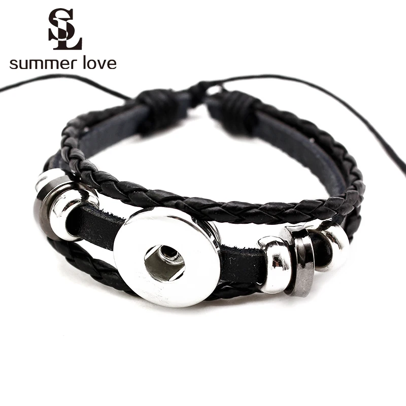 10pcs/Lot Snap Leather Bracelet Retro Handmade Braided Leather Snap Button Bracelets & Bangles Fit 18mm Snap Jewelry Wholesale
10pcs/Lot Snap Leather Bracelet Retro Handmade Braided Leather Snap Button Bracelets & Bangles Fit 18mm Snap Jewelry Wholesale