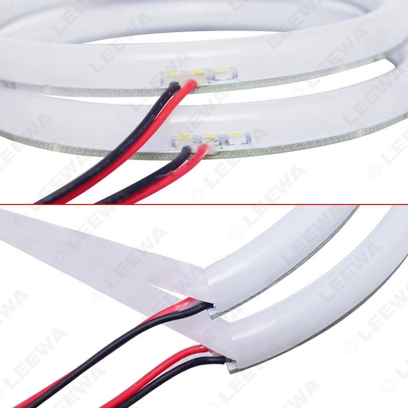 LEEWA 2X13 1 мм/2x115мм автомобильные кольца хлопковые фары SMD светодиодный ангельские
