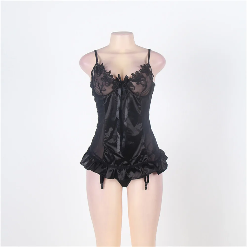Silk like Splicing Net yarn Camisole behind Frenulum erotic sexy lingerie plus size lenceria babydoll vestido transparente dress
Silk like Splicing Net yarn Camisole behind Frenulum erotic sexy lingerie plus size lenceria babydoll vestido transparente dress