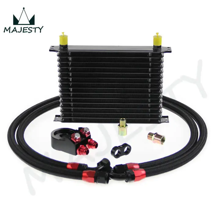 15 ROW AN10 UNIVERSAL ENGINE TRANSMISSION OIL COOLER+FILTER ADAPTER KIT BLACK HOSE BLACK BRAND CSK
15 ROW AN10 UNIVERSAL ENGINE TRANSMISSION OIL COOLER+FILTER ADAPTER KIT BLACK HOSE BLACK BRAND CSK
