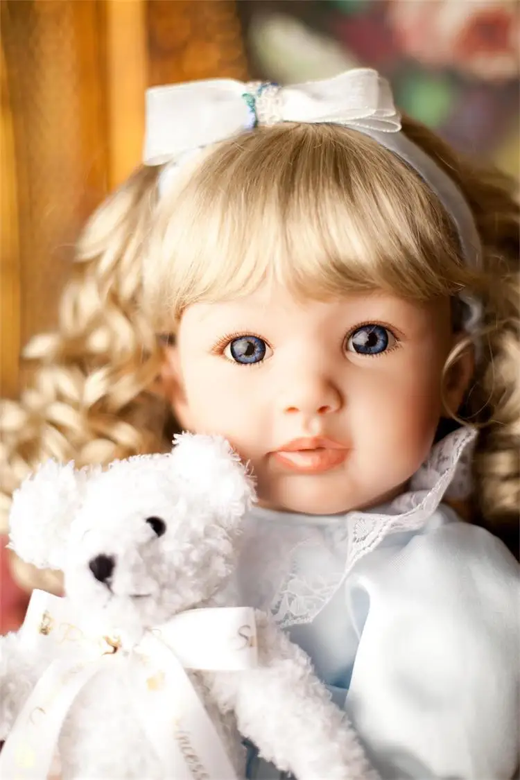 DollMai Limited Reborn Baby Doll Cloth Body blond girl silicone vinyl dolls noble princess toddler doll toys gift 60cm
DollMai Limited Reborn Baby Doll Cloth Body blond girl silicone vinyl dolls noble princess toddler doll toys gift 60cm